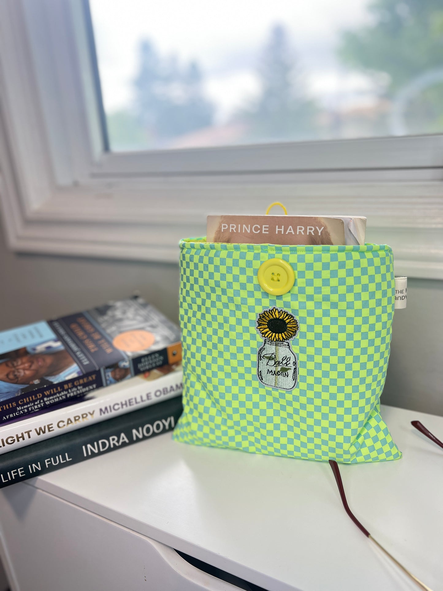 Page Keeper Gingham Book/E-Reader Sleeve – Handmade, Protective & Stylish