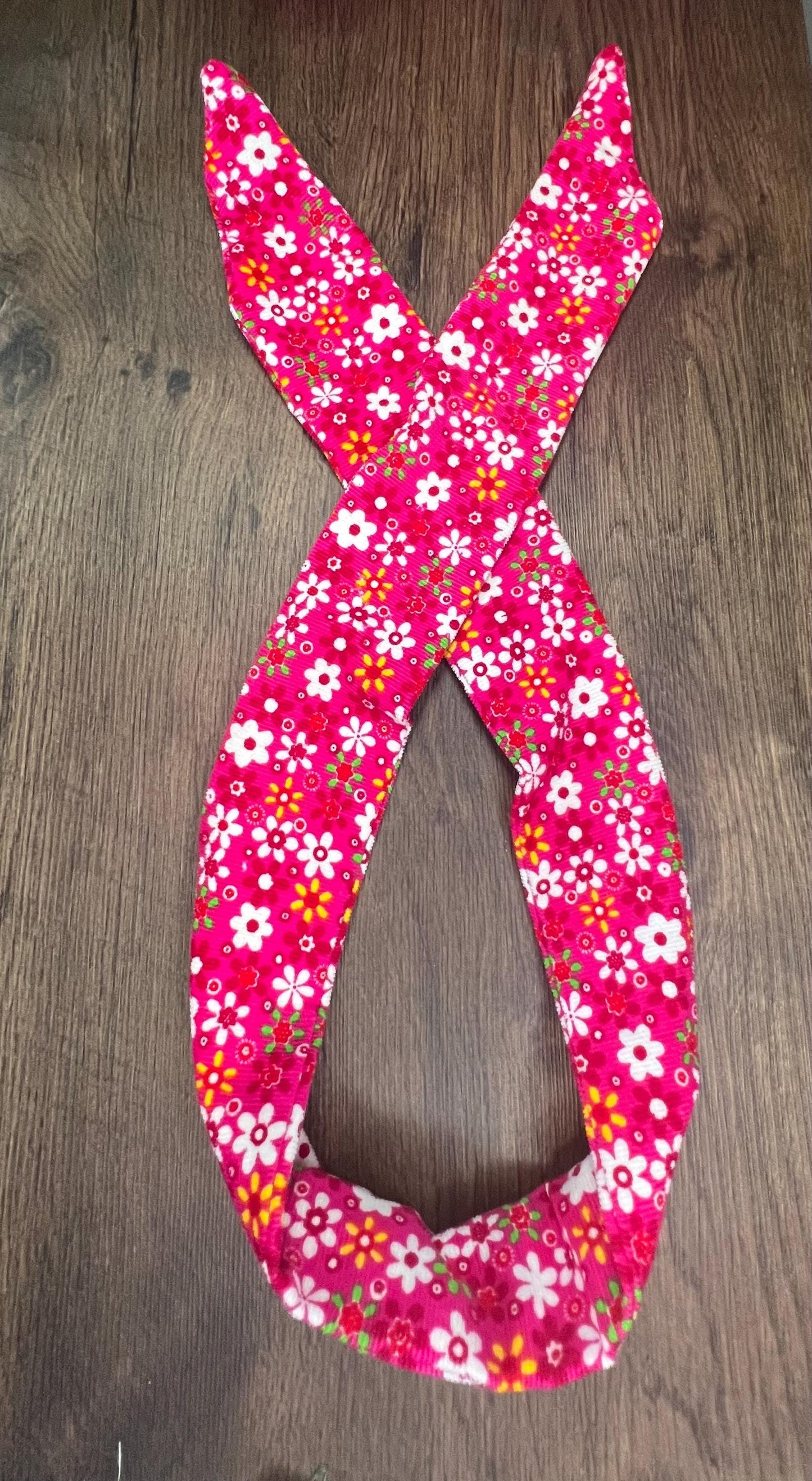 Gift for her Corduroy wire headband | Pink flowery headband| Twist headband