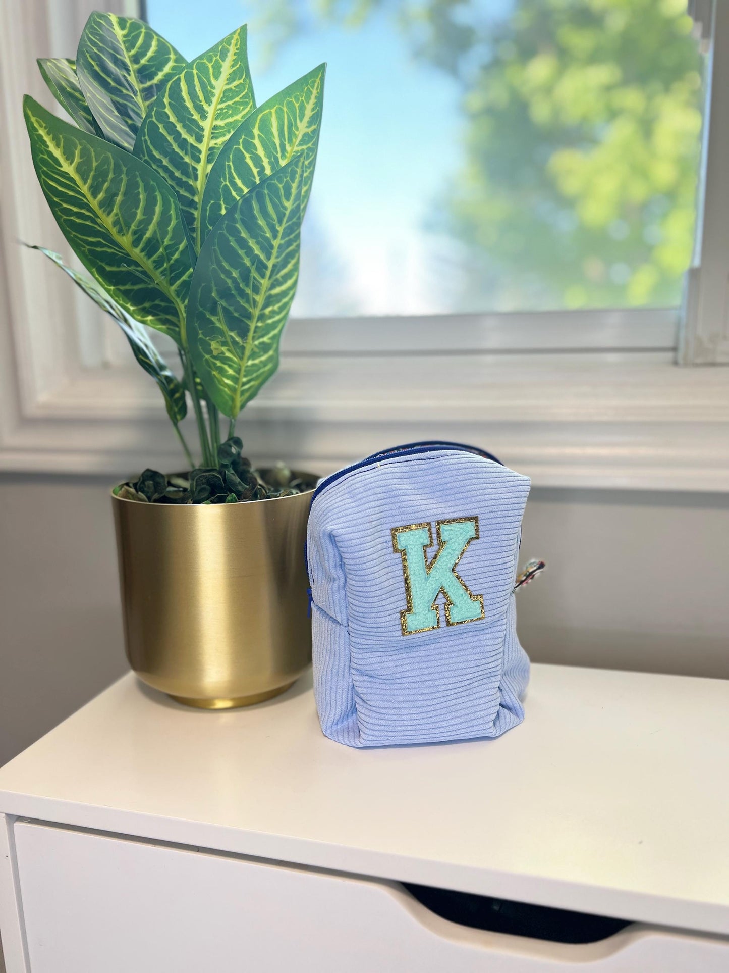 Personalized Embroidered Makeup Bag for Women | Handmade Cosmetic Pouch | Travel Toiletry Organizer | for bestfriend/brides