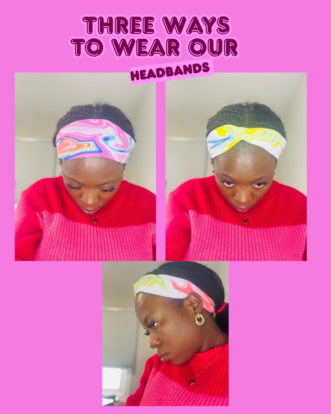 Multicolor Twist Headband – Stretchy Jersey Hair Wrap for Women | Non-Slip & Comfortable