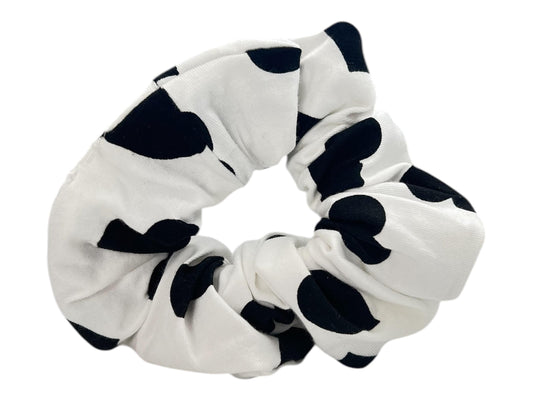 Paw Print Scrunchie – White Cotton Paw Print Hair Accessory