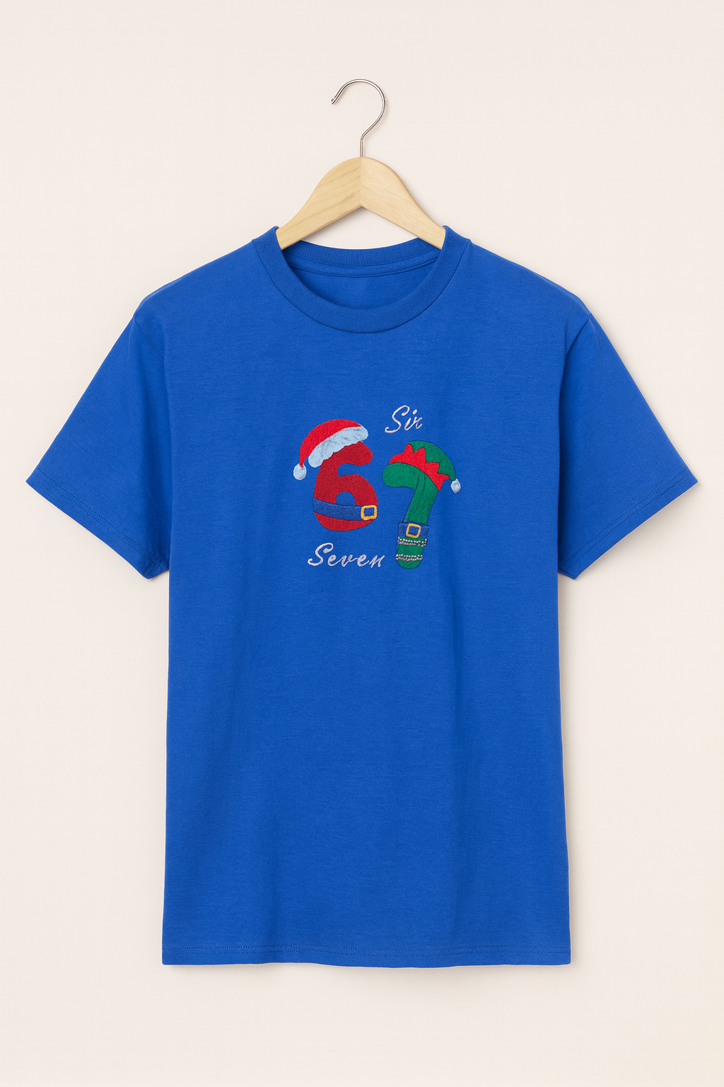 Six Seven Holiday Embroidered T-Shirt