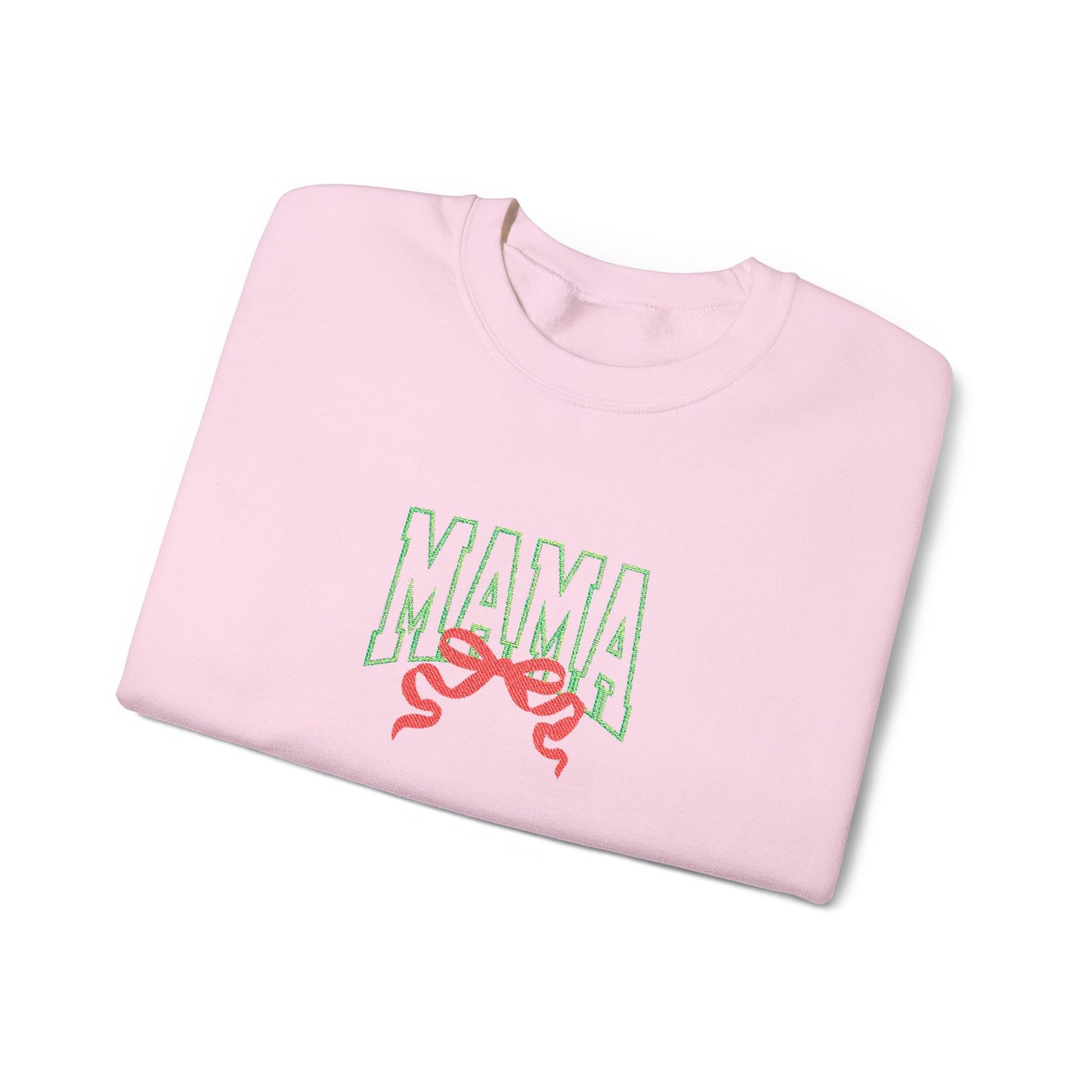 MAMA Bow Embroidered Sweatshirt
