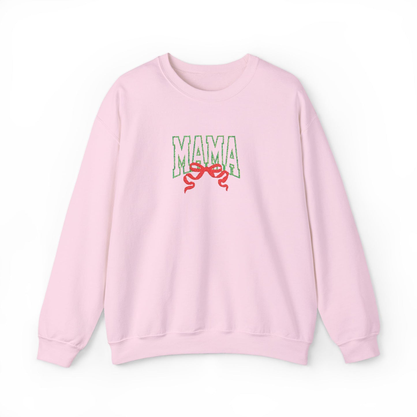 MAMA Bow Embroidered Sweatshirt