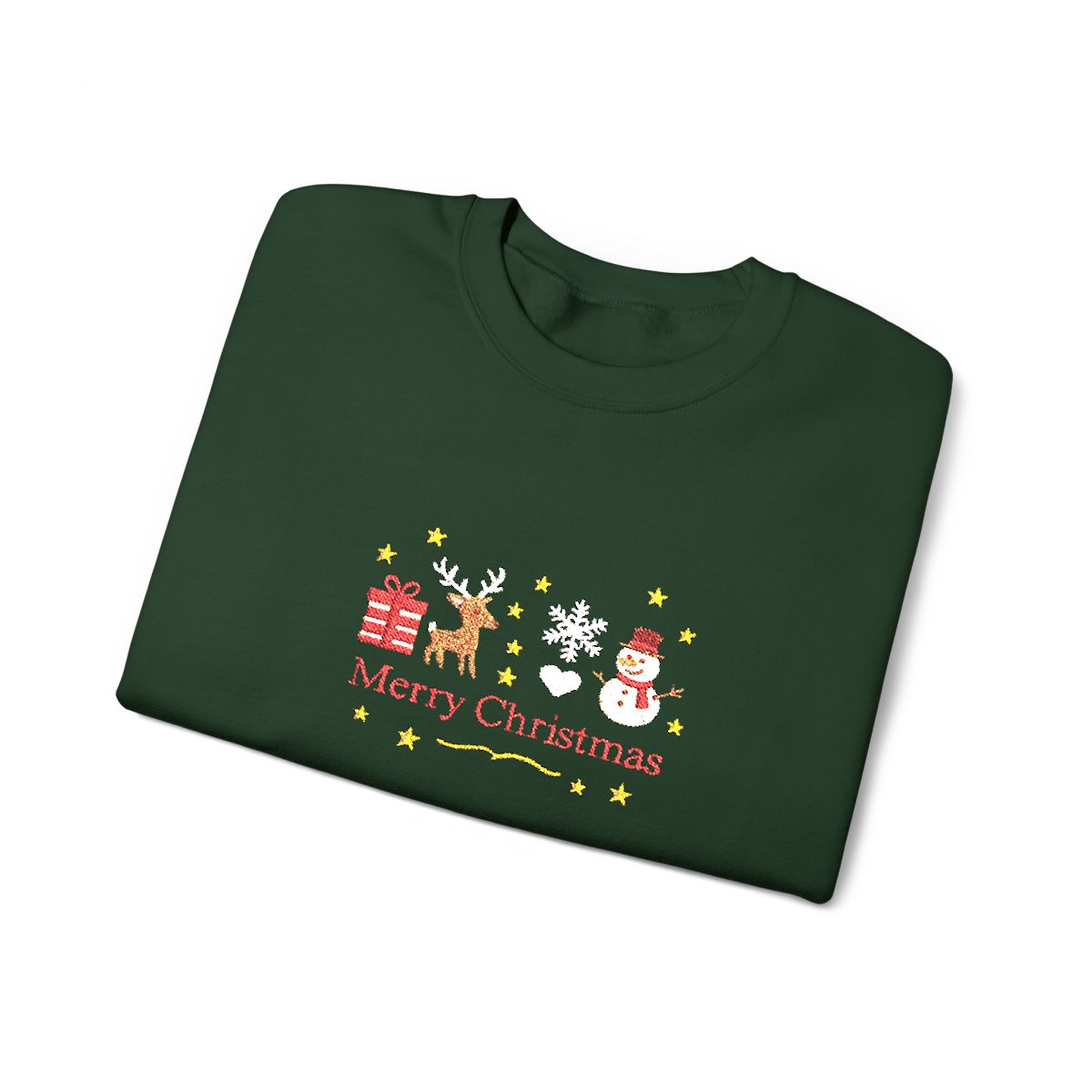 Merry Christmas Embroidered Sweatshirt