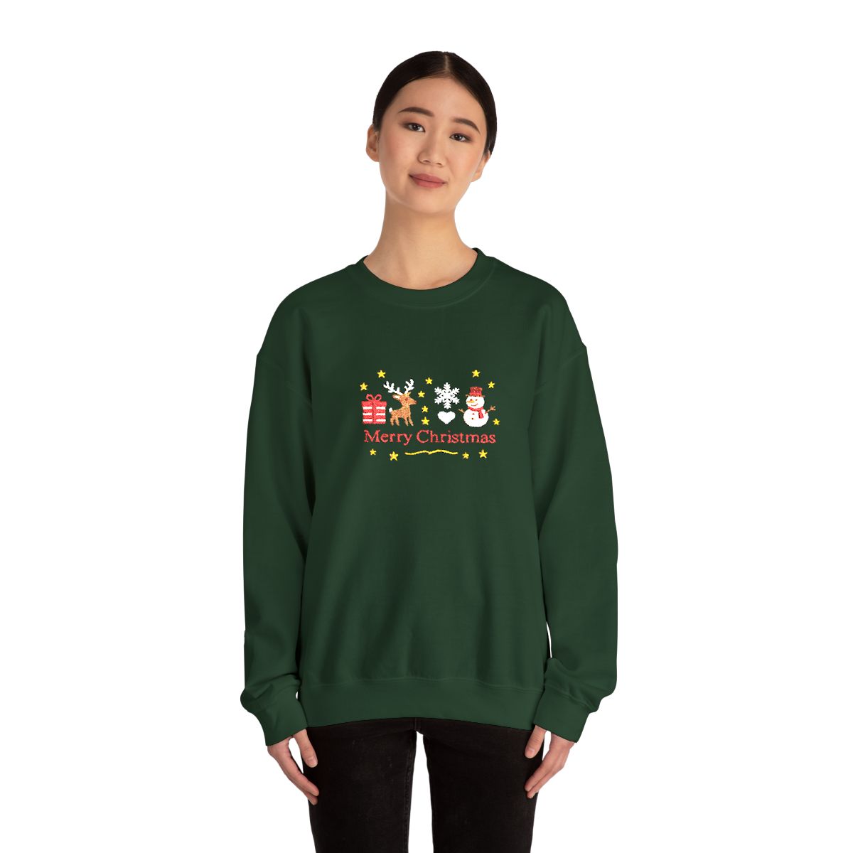 Merry Christmas Embroidered Sweatshirt