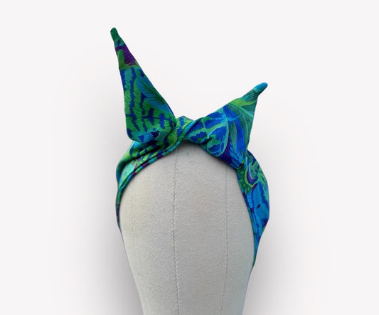 Handmade Vibrant Wire Headband | Flexible Cotton Hair Wrap | Crisscross & Bow Style Accessory | Canadian made