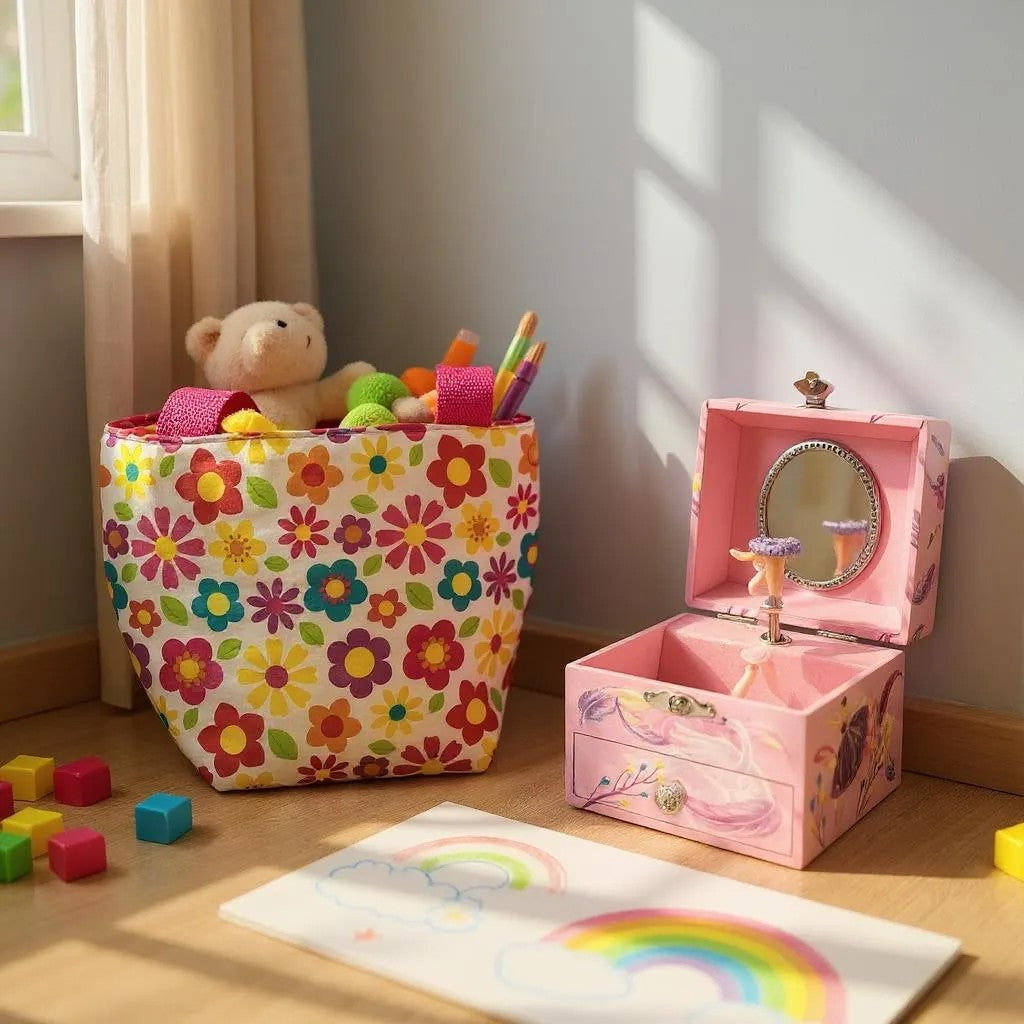 Mini Flower Sprinkle Tote Fabric  – Eco-Friendly, Durable & Stylish
